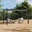 10x20ft Aluminium Pergola with Retractable Roof-575306558-575306552