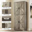 Grand garde-manger, garde-manger, avec portes de grange, tablettes réglables et tablettes de porte