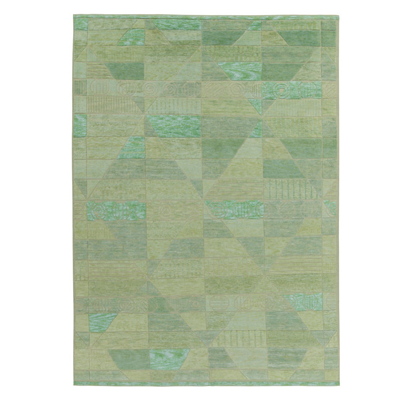 Scandinavian Wool Geometric Area Rug, Rectangle 14' x 20'
