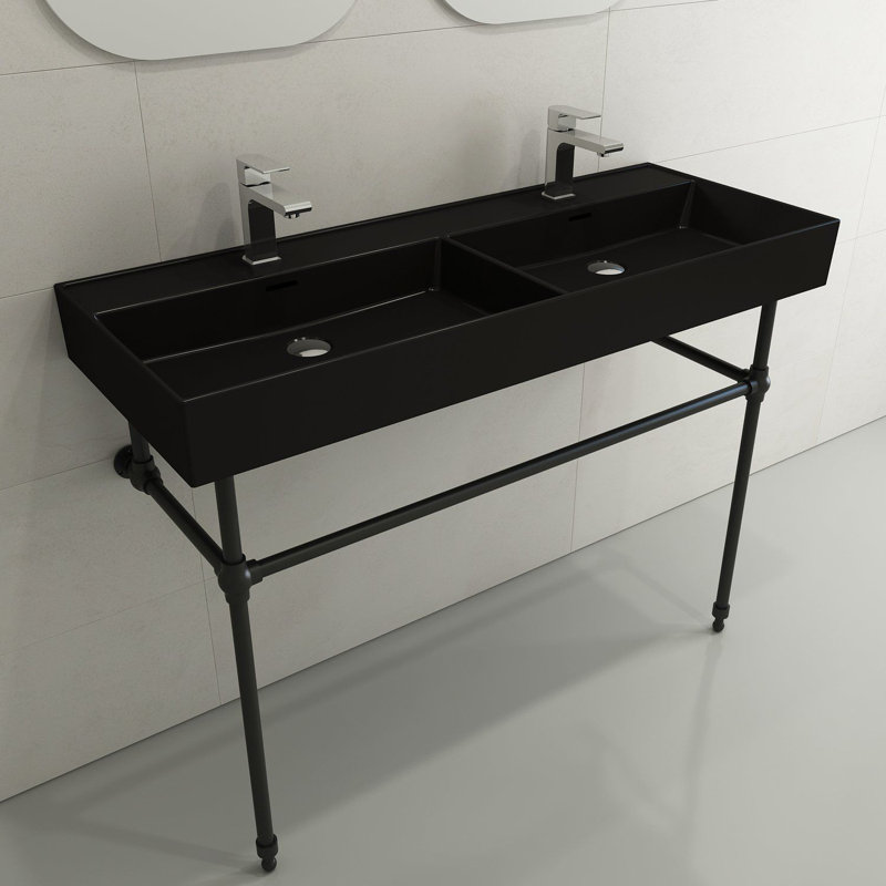 Metal Console Leg Set, Matte Black