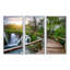 «Pathway In Plitvice Lakes - Landscape», ensemble de 3 toiles encadrées-186437773-186437775