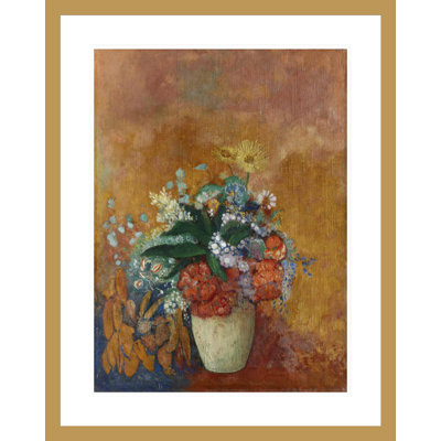 «Vase of Flowers» par Odilon Redon, impression giclée sur cadre