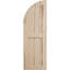 Timberthane Two Equal Flat Panel w/Quarter Round Arch Top Shutters-64351058-64351031-64351050