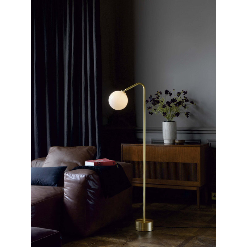 Oscar 52.4'' Satin Brass Arched Floor Lamp