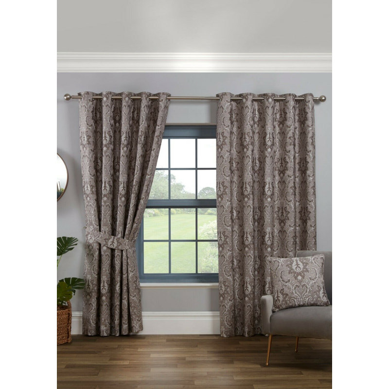 Jayvion Room Darkening Curtain, Width 168 x Drop 229cm, Charcoal