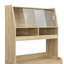 Buffet avec huche et table de salle à manger pliable - Armoire multifonctionnelle avec tablette de rangement et crochets latéraux pour petits espaces