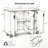 Fluted Cabinet Rolling Kitchen Island with Drop Leaf Top, Adjustable Interior Shelves & Convertible Feet Design-129521293