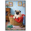 Cozy Pug, panier à linge, scène de maison-126032596-126032594
