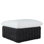 Montecito N-Dura Resin Wicker Outdoor Woven Ottoman - Onyx, 34.5 In.