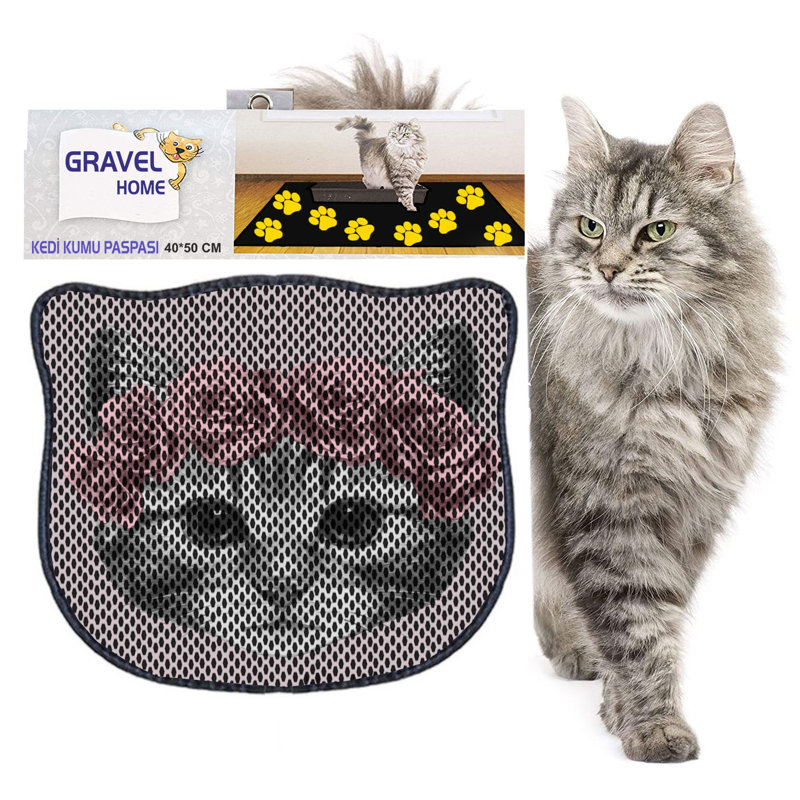 Durable Cat Litter Mat, 15.7 x 19.7 inches | 50% PVC / 50% Polyester, Machine Washable & Vacuum Friendly | Perfect for Easy Cleanup, Non-Slip Design to Keep Your Home Clean & Fresh, Ideal for Pet Owners