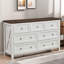 Commode de ferme Adeewa avec 7 tiroirs et boutons ronds en métal-797703248