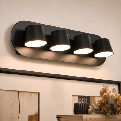 Modern Industrial 4-Light Dimmable LED Vanity Light