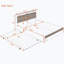Structure de lit plateforme moderne en métal avec lit Modern Design-89150985-89150984