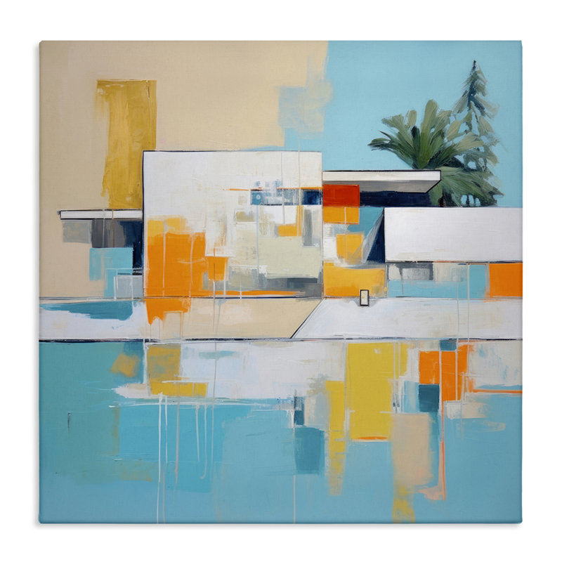 «Tropical Abode Abstraction Floater» par Irena Orlov, H 30 po x l 30 po x P 1,5 po