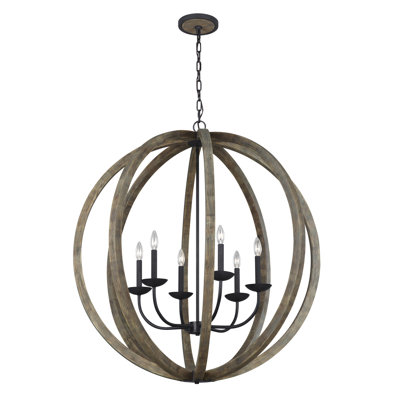 Luminaire suspendu sphère 6 lumières Maxwell