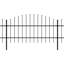 Aaliya Black Metal Yard/Privacy Fence with 2 Panel(s) Included