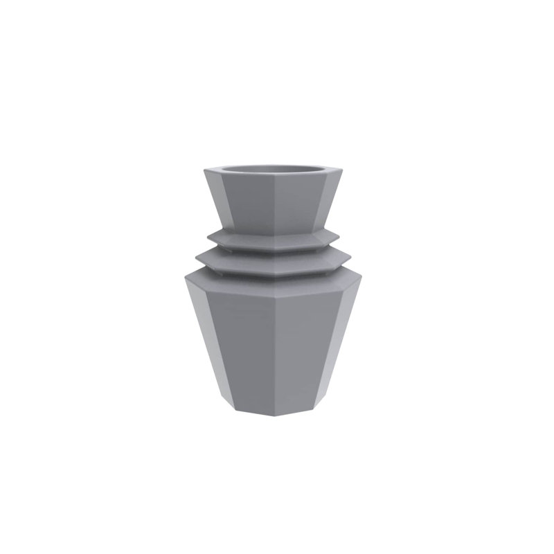 Origami - pot à fleurs Hinoki, Gris, H 31,5 po x l 20,25 po x P 20,25 po