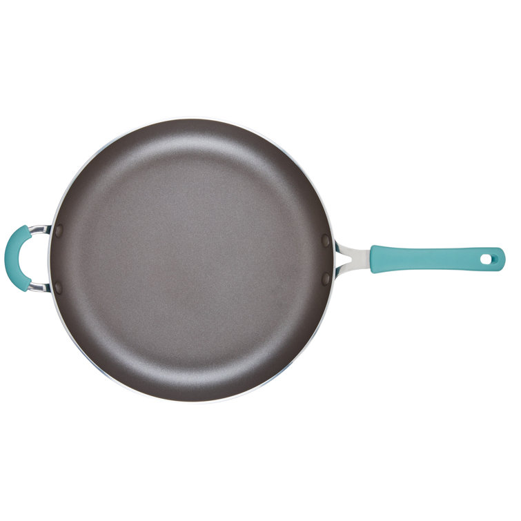 Rachael Ray Nitro Cast Iron Skillet 12-in ,Agave Blue