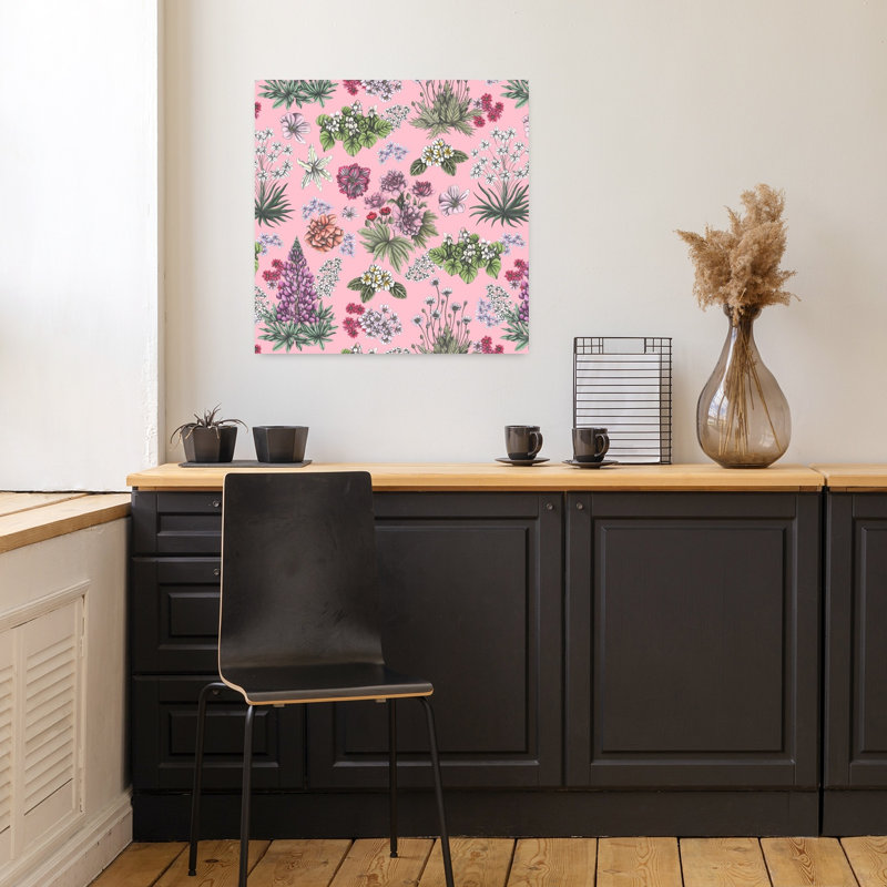 Art contemporain Art floral printanier, H 18 po x l 18 po