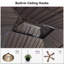 Toit double extérieur en aluminium pour pavillon de jardin brun-119156827