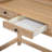 4-Piece Dining Table Set For 3, Retro Kitchen Table And Chairs Set With 3 Storage Drawers, Ideal For Small Spaces (Dining Set)-2011302404