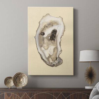 Sepia-toned Oysters II -Gallery Wrapped Cavas