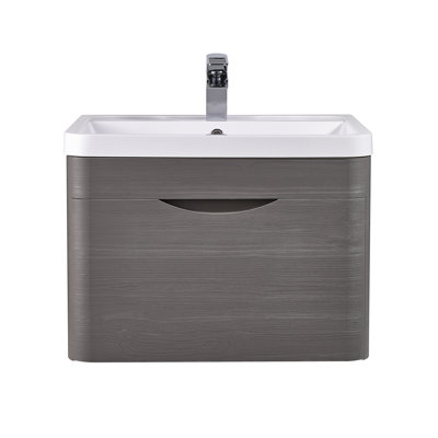 600mm Single Bathroom Vanity with Integrated Polyglomerate Basin