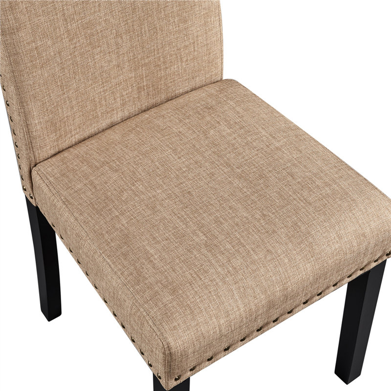 50.5cm H Fabric Upholstered Side Chair, Khaki