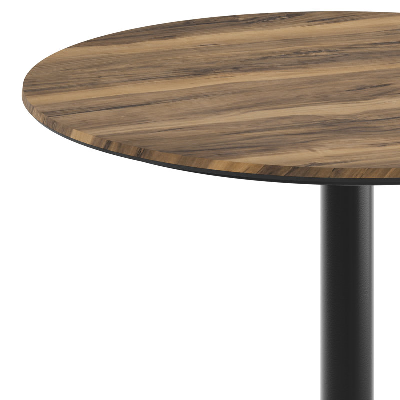Plateau de table rond rond sans couture avec hauteur de table entrecroisée, H 29,5 po x L 36 po x l 36 po, Natural