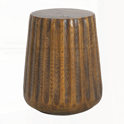 MGO Outdoor Indoor Side Table - Durable Tree Stump Style End Table for Patio, Garden, and Living Room, 16.61 Inch Height