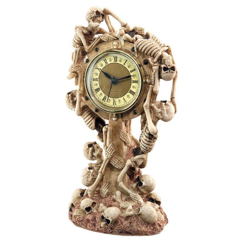 Skeleton Crew Sculptural Table Clock