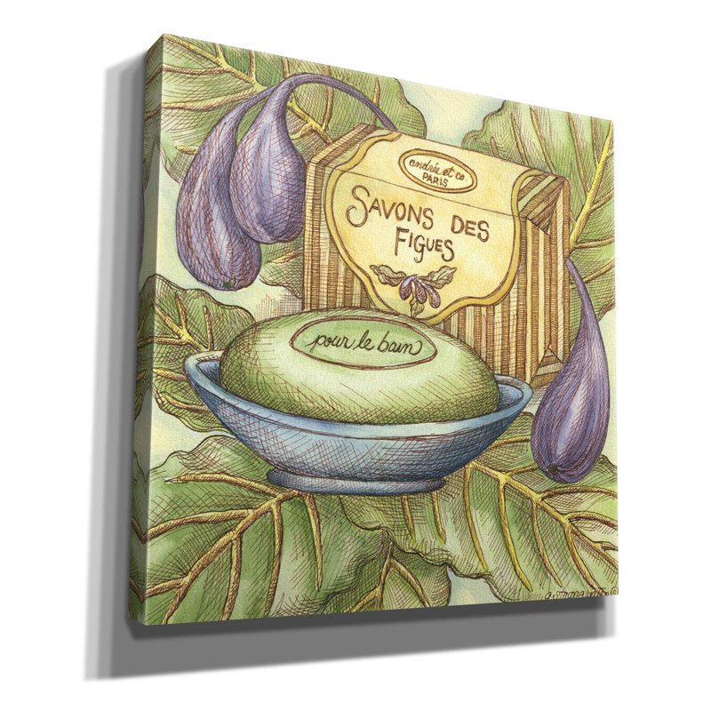 «Savons Des Figues» par Andrea Strongwater, art mural sur toile, H 12 po x l 12 po x P 0,75 po