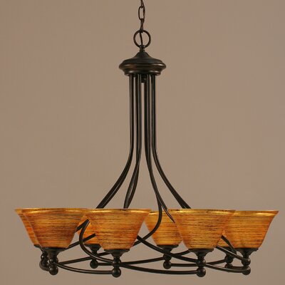 Skypark 8 - Light Shaded Wagon Wheel Chandelier -  Winston Porter, E04A9783CE7D464CBDD7D81FA85C970C