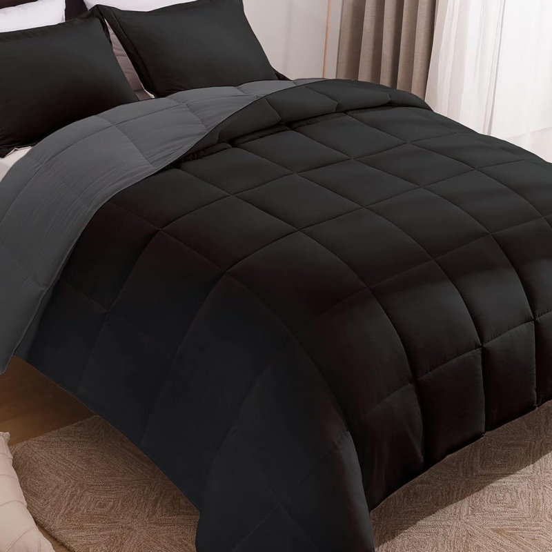 Édredon en microfibre, Édredon grand, Bleu / marine
