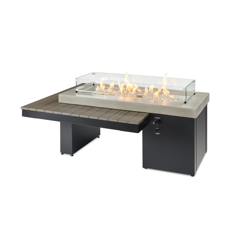 Rectangle Fire Pit Table with Hidden Fuel Tank