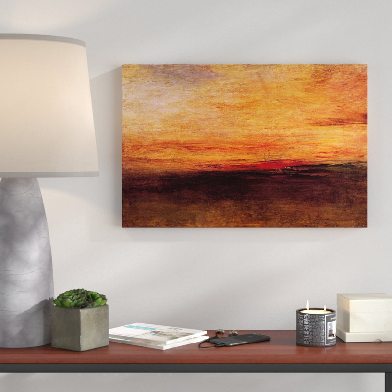 Sun Setting by J.M.W. Turner - Wrapped Canvas, 70cm H x 100cm W