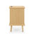 Deletha Rattan Side Table with USB Charging, Nightstand with LED Light & Storage, Bedside Table with Open Shelf
