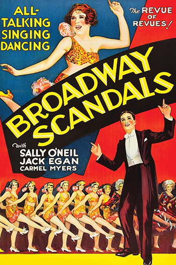 Scandales de broadway-imprimé de publicités, H 36 po x l 24 po x P 1,5 po