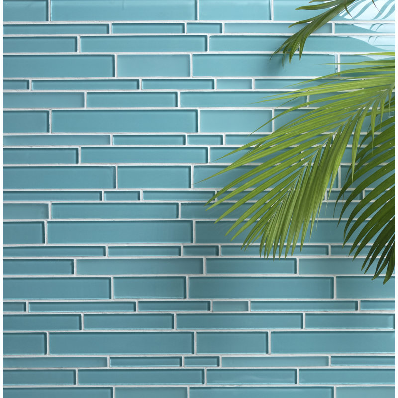 Carreau de mosaïque en verre de qualité supérieure, Bleu aqua