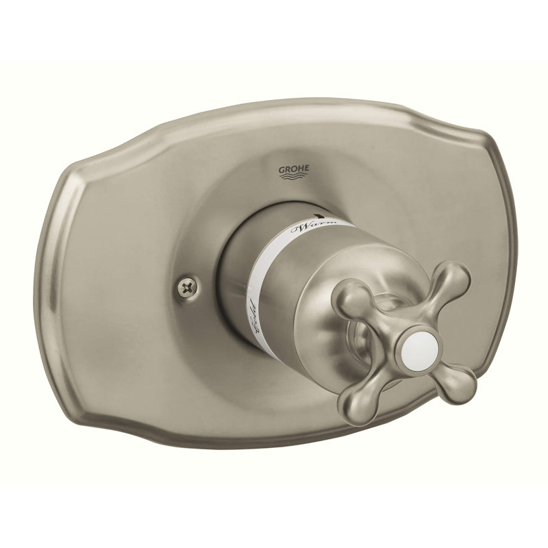 Seabury® Pressure Balance Shower Faucet Trim with Cross Handle, Brushed Nickel