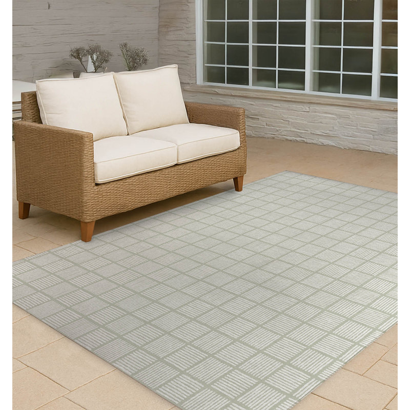 Tapis d'extérieur antidérapant Tally Blocks, Rectangulaire 3 pi x 5 pi