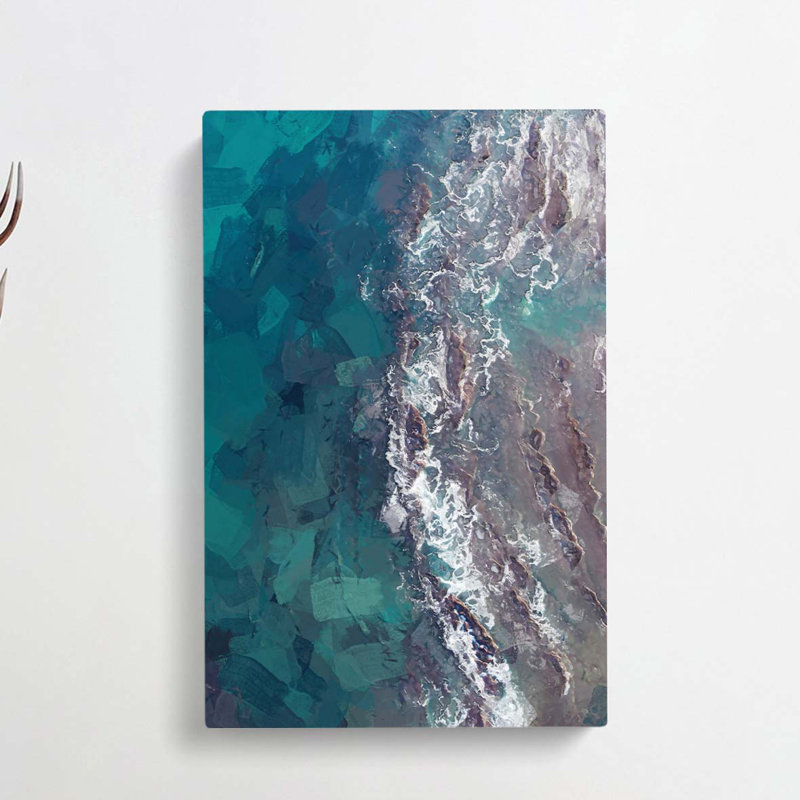 Aerial View of the Ocean in Abstract - Wrapped Canvas, 50cm H x 35cm W x 3cm D