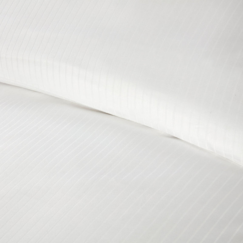 Cotton Striped Duvet Cover Set with Pillowcases, Double Duvet + 2 Standard Pillowcases