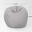 Fauteuil à billes gris doux - Détente dans un intérieur en mousse haute gris polyvalent pour différentes pièces Support de poids de 300 lb