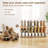8-Pair Boot Rack With Cedar Balls, Free Standing Metal Shoe Organizer With Wood Base, Moisture Absorbing And Odor Eliminating Design