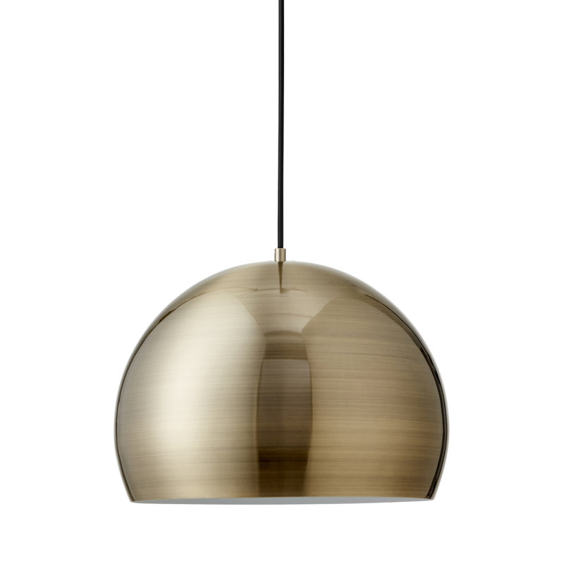 Mansell 1 - Light Brass Sphere Pendant, 26cm H x 35 cm W x 35 cm D