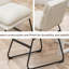 De 2 chaises de salle à manger en blanc vanille - Revêtement en mélange, base luge, revêtement en similicuir facile d'entretien, assise stable et confortable