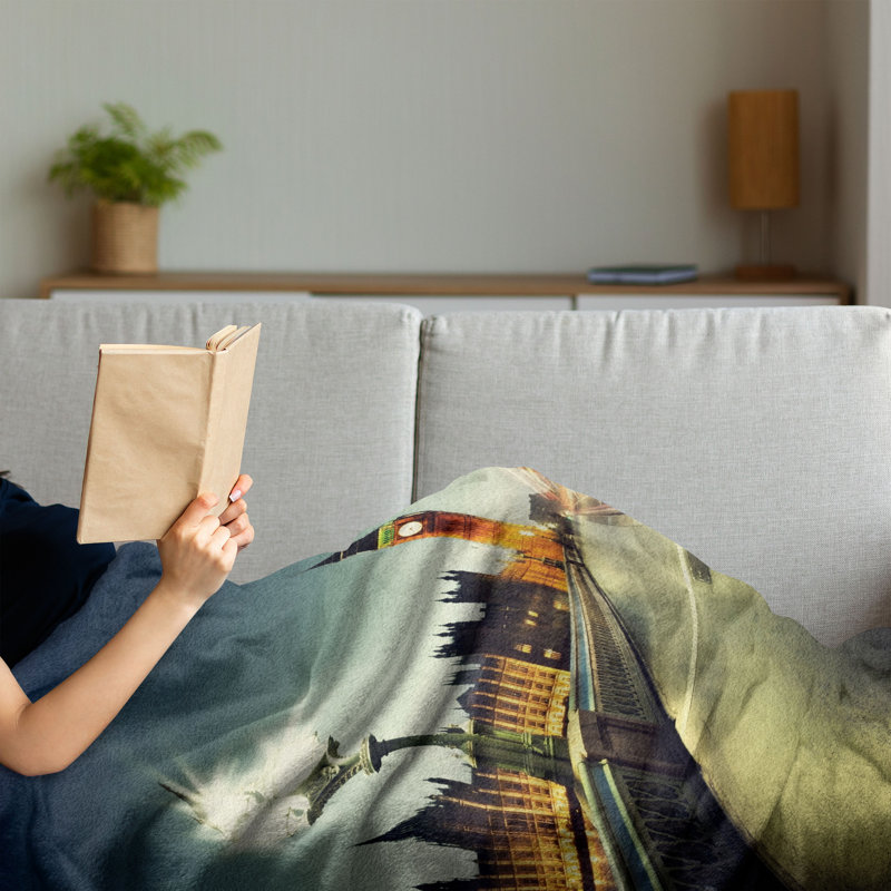 Hand Woven Throw Blanket, 70" x 90"