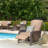 Strathmere Outdoor Recliner in Tan