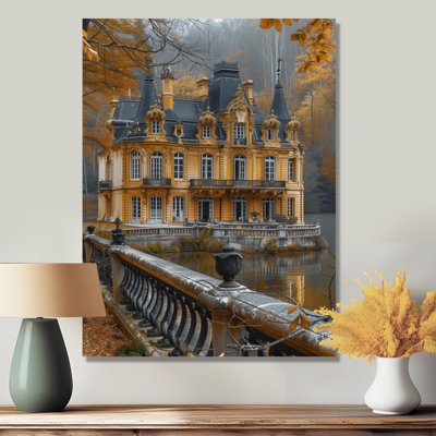 Orange orange, automne noir somptueux château en France III - Châteaux, art mural salon